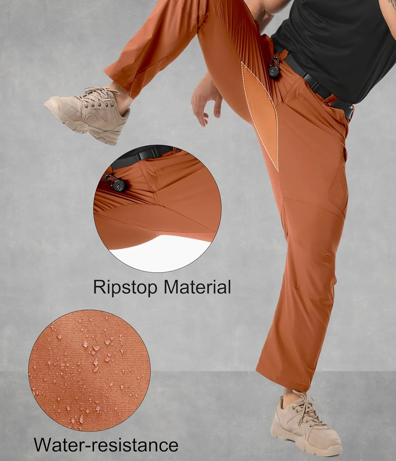 Arunlluta Men??s Tactical Pants, Ripstop Water Resistant Cargo Work Pants for Men, Stretch Hiking Pants Lightweight
