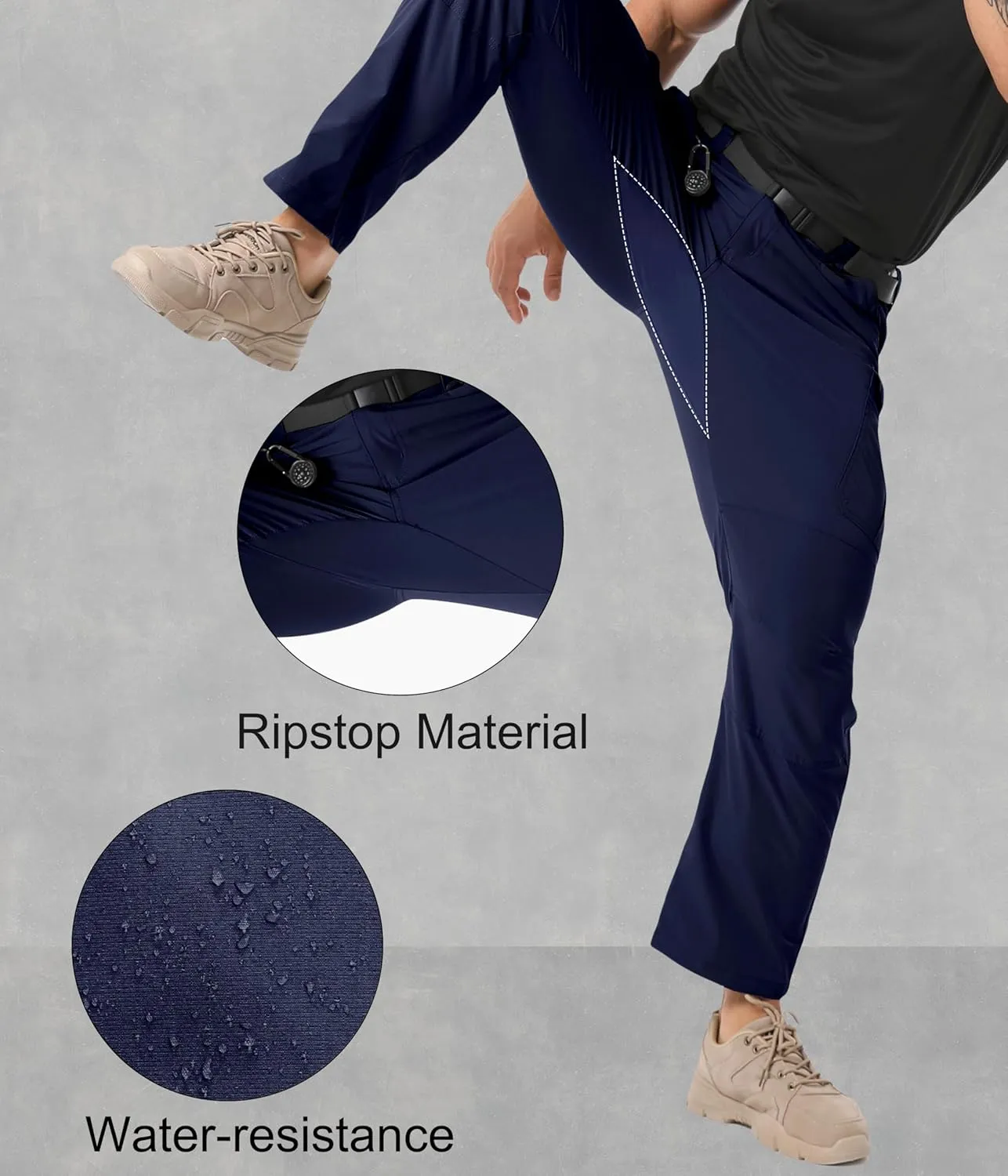 Arunlluta Men??s Tactical Pants, Ripstop Water Resistant Cargo Work Pants for Men, Stretch Hiking Pants Lightweight