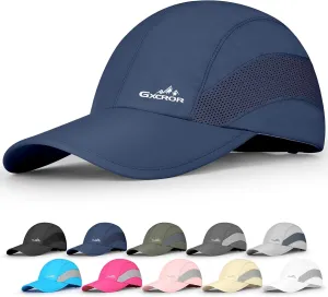 GXCROR Running Hat for Men Women Quick-Dry Baseball Cap UPF50  with Breathable Mesh, Adjustable Hook & Loop for Outdoor