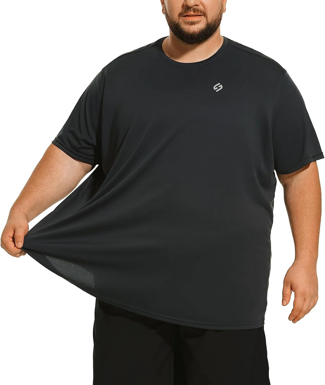 HOdo Big and Tall Mens T-Shirt Crewneck Tees Moisture Wicking 2XL-6XL