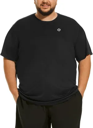 HOdo Big and Tall Mens T-Shirt Crewneck Tees Moisture Wicking 2XL-6XL