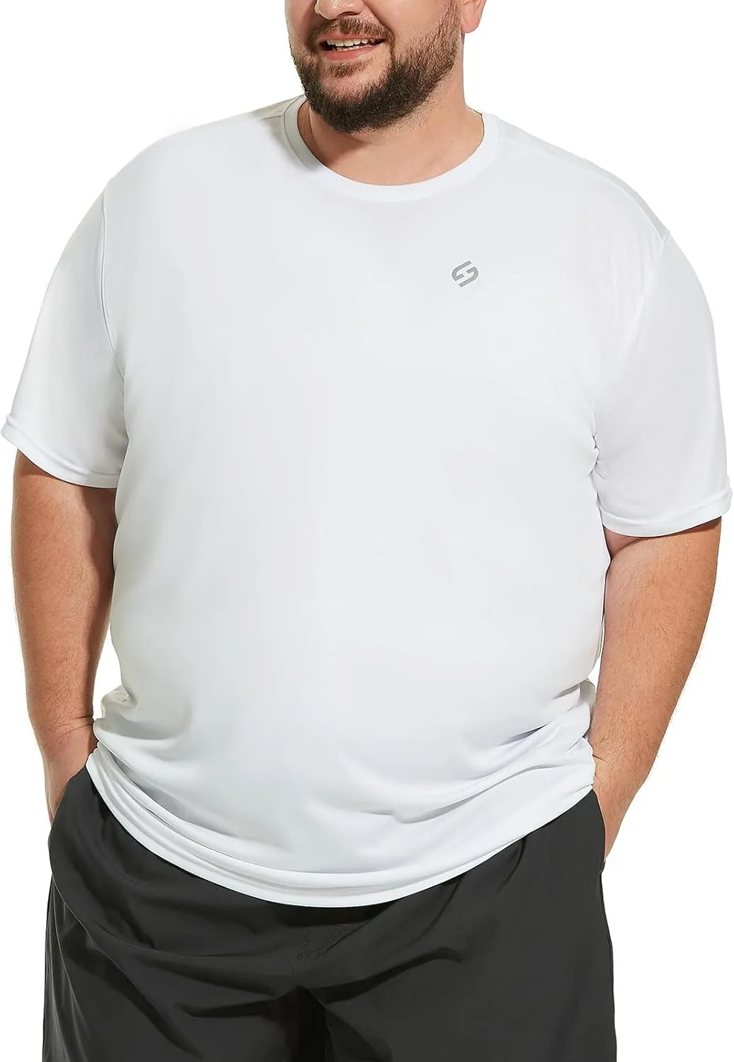 HOdo Big and Tall Mens T-Shirt Crewneck Tees Moisture Wicking 2XL-6XL