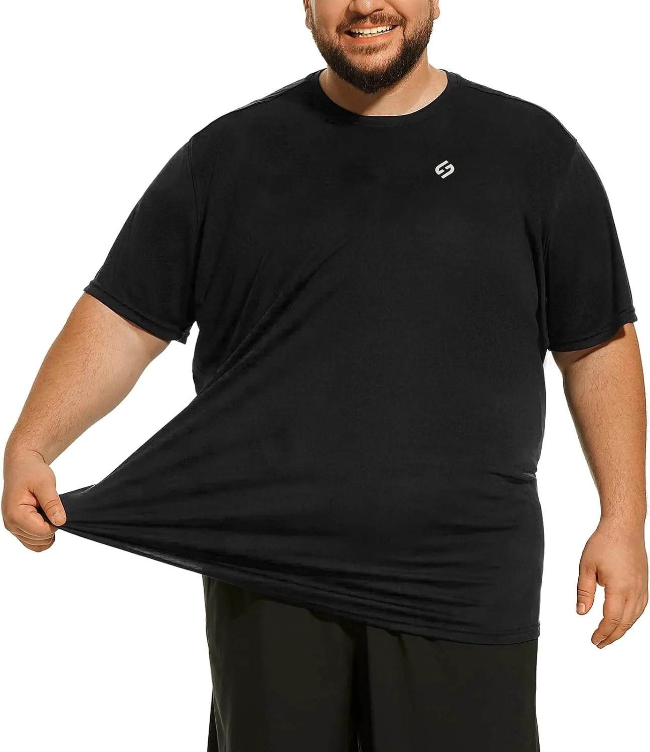 HOdo Big and Tall Mens T-Shirt Crewneck Tees Moisture Wicking 2XL-6XL