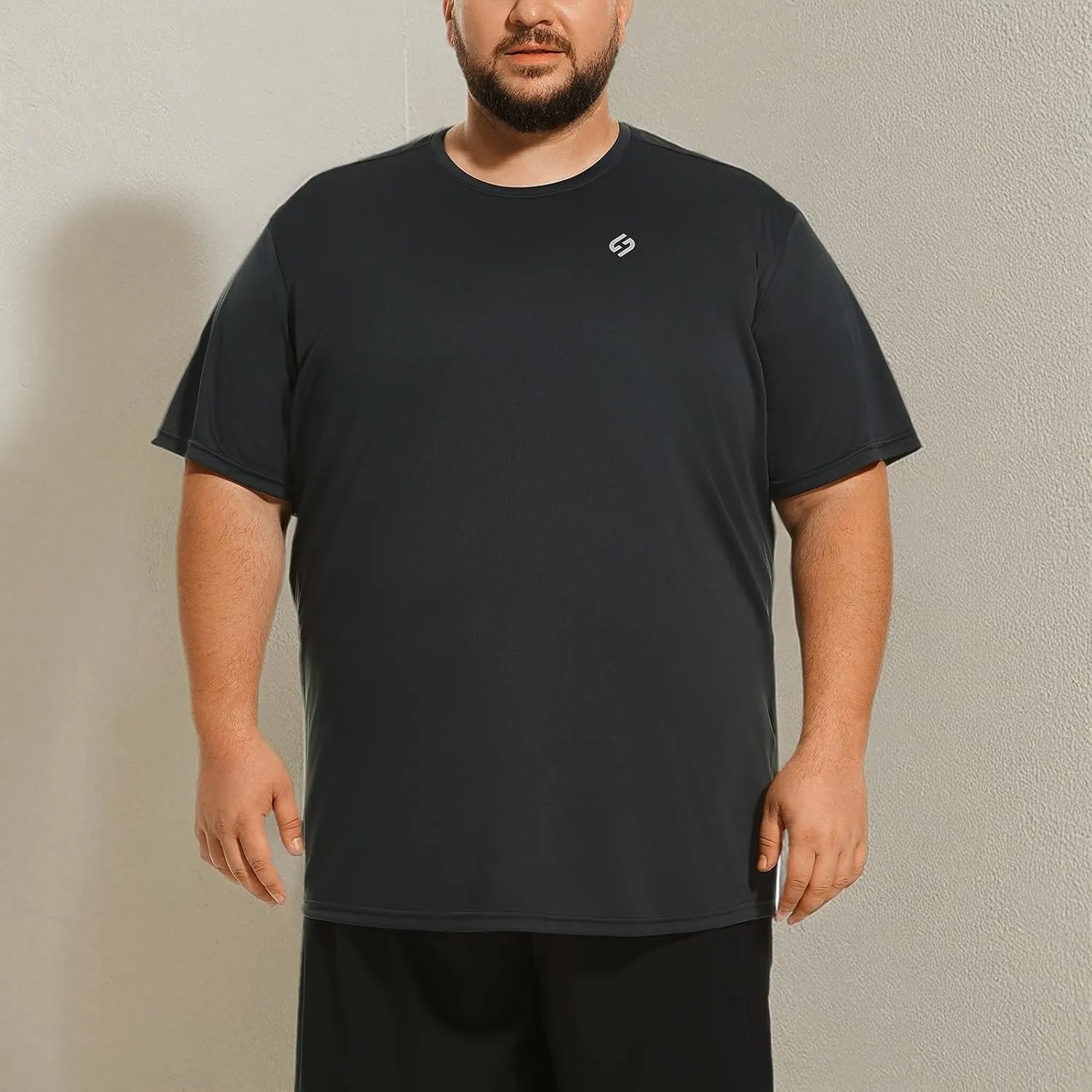 HOdo Big and Tall Mens T-Shirt Crewneck Tees Moisture Wicking 2XL-6XL