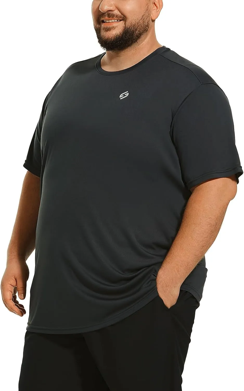 HOdo Big and Tall Mens T-Shirt Crewneck Tees Moisture Wicking 2XL-6XL