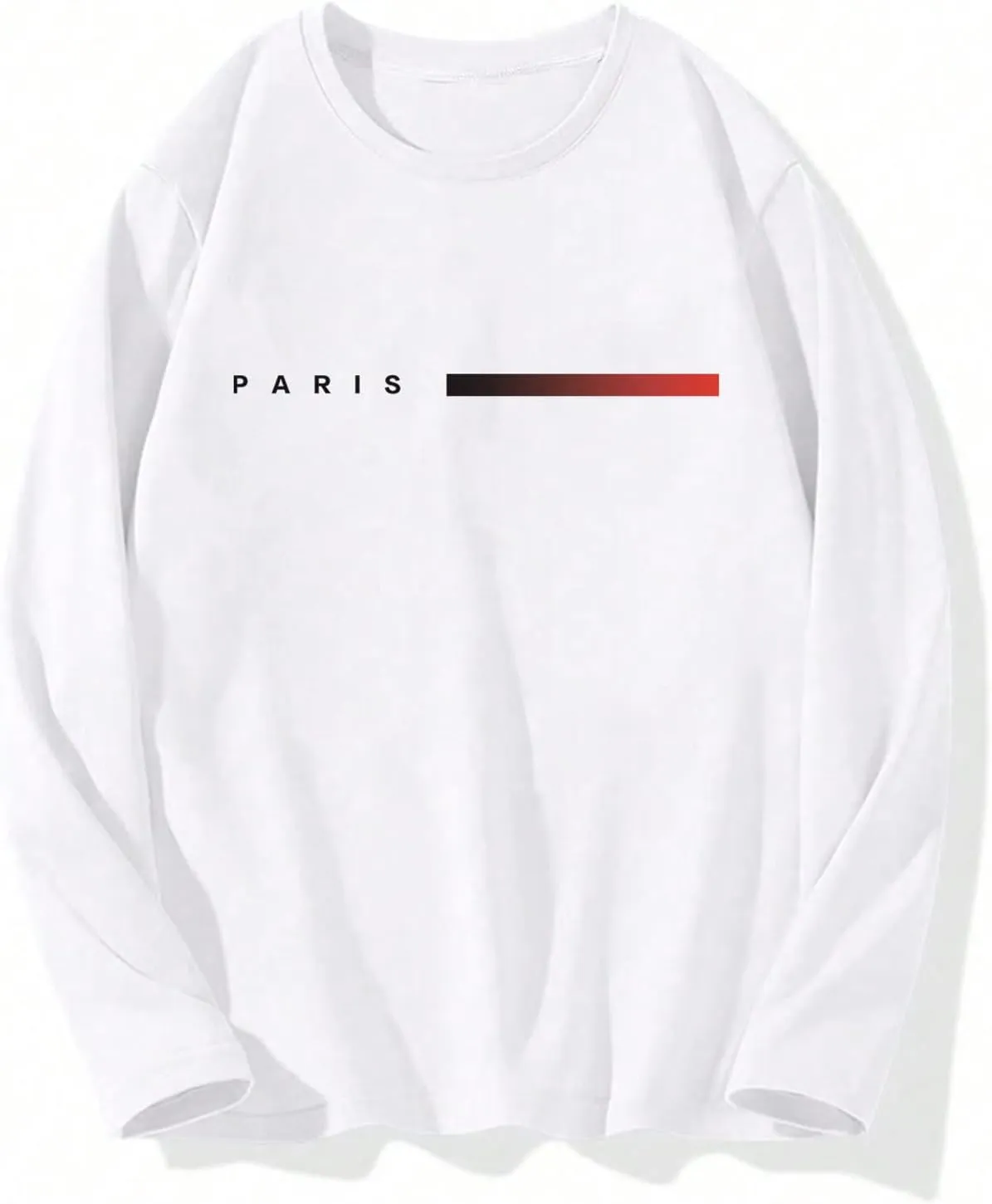 Men's 3 Pack Long Sleeve Shirts Letter Graphic Round Neck Casual T Shirt Top