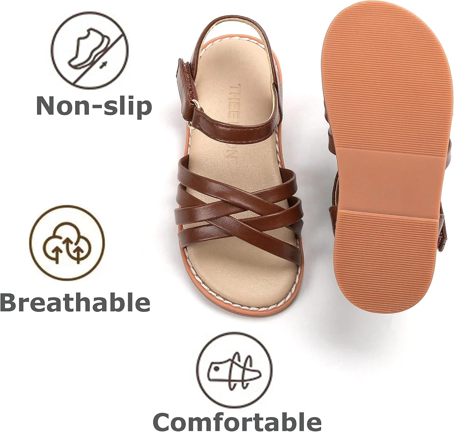 THEE BRON Toddler Girl Dress Sandals Sandalias para Nias