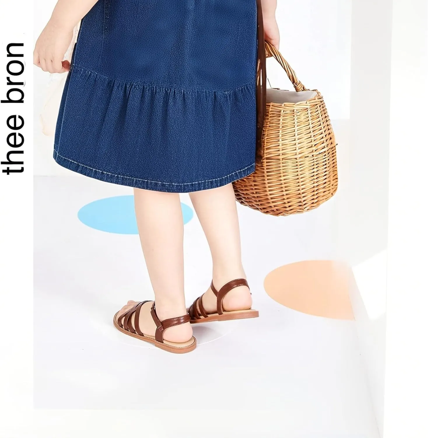 THEE BRON Toddler Girl Dress Sandals Sandalias para Nias